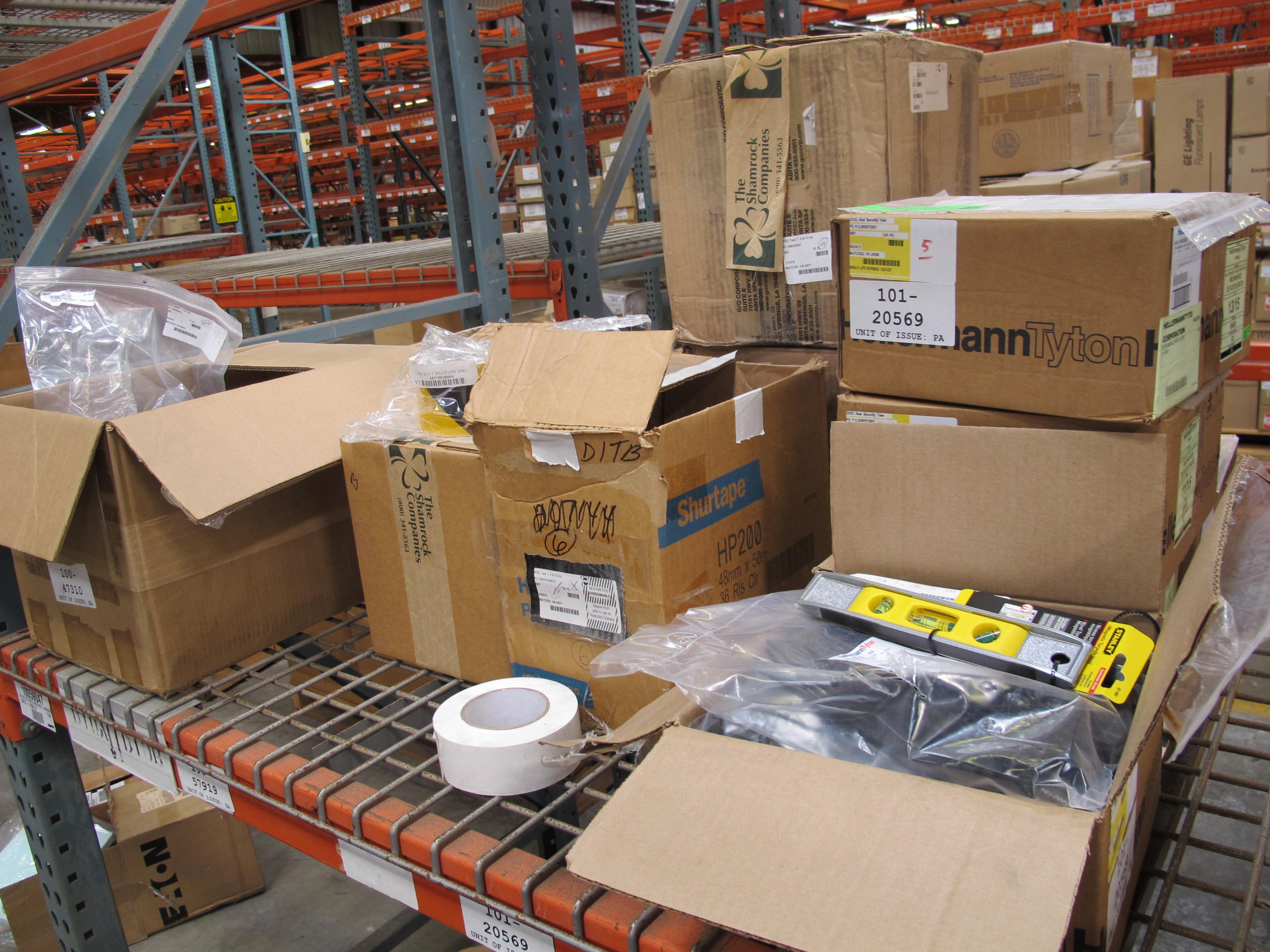 LOT TO INCLUDE: ROLLS OF TAPE, SEALS, RELIEF VALVE, AND SAFETY SHIELDS. LOADING & HANDLING FEE $15-4172